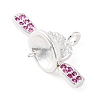 Brass Micro Pave Cubic Zirconia Peg Bails Pin Charms KK-A240-03S-2