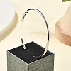 304 Stainless Steel Cuff Bangles for Women Men STAS-B082-08P-2