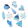 44Pcs 22 Styles Winter Theme Alloy Enamel Pendants ENAM-CJ0006-42-9