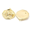 Brass Micro Pave Cubic Zirconia Pendants KK-P258-19G-01-2