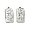 304 Stainless Steel Rhinestone Pendants STAS-L308-02A-P-1