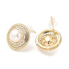 Natural Pearl Ear Studs EJEW-P285-04G-2