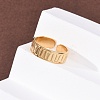 304 Stainless Steel Open Cuff Rings for Women RJEW-K309-32C-G-3