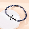Natural Lapis Lazuli Beads Stretch Bracelets BJEW-F493-07EB-4