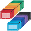 CutHollow 40Pcs 8 Colors Rectangle Oxford Cloth 3-Ring Pen Pencil Zipper Bags ABAG-CL0001-14-1