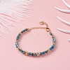 Round Natural Apatite Beaded Bracelet BJEW-TA00038-05-3