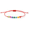 Adjustable Glass Beads Braided Bead Bracelets LS-ER5290-3-1