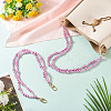 Round ABS Plastic Imitation Pearl Bead Bag Extender Chains HJEW-TAC0085-6