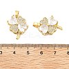 Clover Brass Micro Pave Cubic Zirconia Pendants KK-M325-13A-G-3