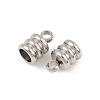 Tarnish Resistant 201 Stainless Steel Cord Ends STAS-R063-27-4