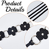 1Pc Imitation Leather Flower Brass Ring Link Chain Waist Belly Chains Belts for Women AJEW-CL0001-49B-6