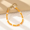 304 Stainless Steel Beaded Bracelets for Women BJEW-M056-08G-02-1