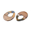Opaque Resin & Walnut Wood Pendants RESI-T060-47M-2