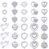 40Pcs 10 Style Alloy Crystal Rhinestone Pendants ALRI-SC0001-35P-1