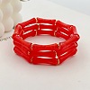 Acrylic Bamboo Joint Beaded Bracelets for Women FS-WG26A21-17-1