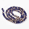 Electroplate Transparent Glass Beads Strands EGLA-A034-T2mm-N19-2