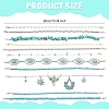 10Pcs Synthetic Turquoise & Brass & Alloy Chain Baseball Cap Chain HJEW-YW00096-2