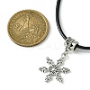 Tibetan Alloy Snowflake Pendant Necklaces NJEW-JN04538-05-3