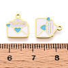 304 Stainless Steel Enamel Charms STAS-T065-54G-01-3
