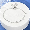 304 Stainless Steel Cable Chain Bracelets for Women BJEW-A036-21P-1