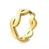 Textured Infinity 304 Stainless Steel Finger Ring for Women RJEW-L126-07B-G-4