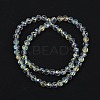 Transparent Electroplate Glass Beads Strands EGLA-N002-34C-C25-2