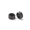 Ion Plating(IP) 304 Stainless Steel Grooved Beads STAS-WH0055-04EB-1