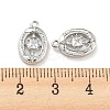 Brass Micro Pave Cubic Zirconia Charms KK-E090-07P-3
