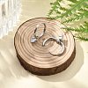 304 Stainless Steel Micro Pave Cubic Zirconia Hoop Earrings STAS-R004-03P-02-3