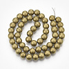 Electroplate Non-magnetic Synthetic Hematite Beads Strands G-R363-8mm-01-2
