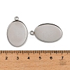 304 Stainless Steel Pendant Cabochon Settings STAS-NH0002-01A-P-3