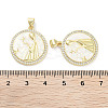 Brass Micro Pave Clear Cubic Zirconia Pendants KK-L213-010G-06-3