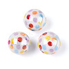 Printed Opaque Acrylic Beads MACR-T048-05B-1