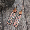 Wood Dangle Earrings FS-WG55ED2-01-3