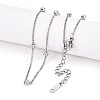 Non-Tarnish 304 Stainless Steel Satellite Chain Necklace for Men Women NJEW-E076-01P-1