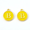 Golden Plated Alloy Enamel Charms ENAM-S118-09B-2