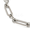 Non-Tarnish 304 Stainless Steel Oval Link Chains Bracelets for Men & Women LS-BJEW-D042-09P-2