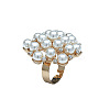 Round Plastic Imitation Pearl Finger Rings XJ9794-4