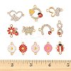 30Pcs 12 Styles Zinc Alloy Enamel Connector Charms FIND-FS0004-42-5