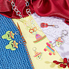 Cinco de Mayo Opaque Printed Acrylic Pendant Locking Stitch Markers HJEW-AB00177-5