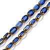 Electroplate Transparent Glass Beads Strands EGLA-Q127-A01-01C-1