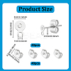 200Pcs 304 Stainless Steel Stud Earring Findings STAS-UN0063-93-4
