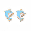 Alloy Enamel Pendants ENAM-S130-24B-2