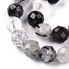 Natural Tourmalinated Quartz Beads Strands G-S345-8mm-30-4
