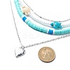 4Pcs 4 Style Alloy Heart Pendant Necklaces Set NJEW-JN04034-5