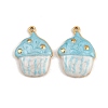 304 Stainless Steel Enamel Pendants STAS-P410-40B-02-1