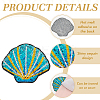 5Pcs 5 Styles Sea Animal Starfish Shell Conch Shape Computerized Embroidery Cloth Iron on/Sew on Patches PATC-FG0001-91-4
