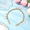Alloy Enamel Flower Charm 304 Stainless Steel Cuban Link Chain Bag Decorative Chains FIND-JF00160-02-2