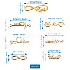 Tibetan Style Alloy Infinity Connectors & Heart Beat Shapes  Links & Word Love Pendants  PALLOY-TA0001-93G-RS-10