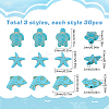 90Pcs 3 Styles Dyed Synthetic Turquoise Beads Strands G-SC0002-79-2